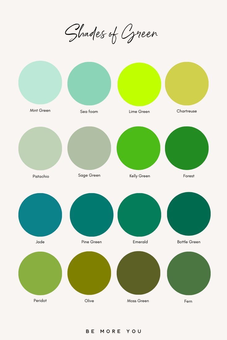green color swatches
